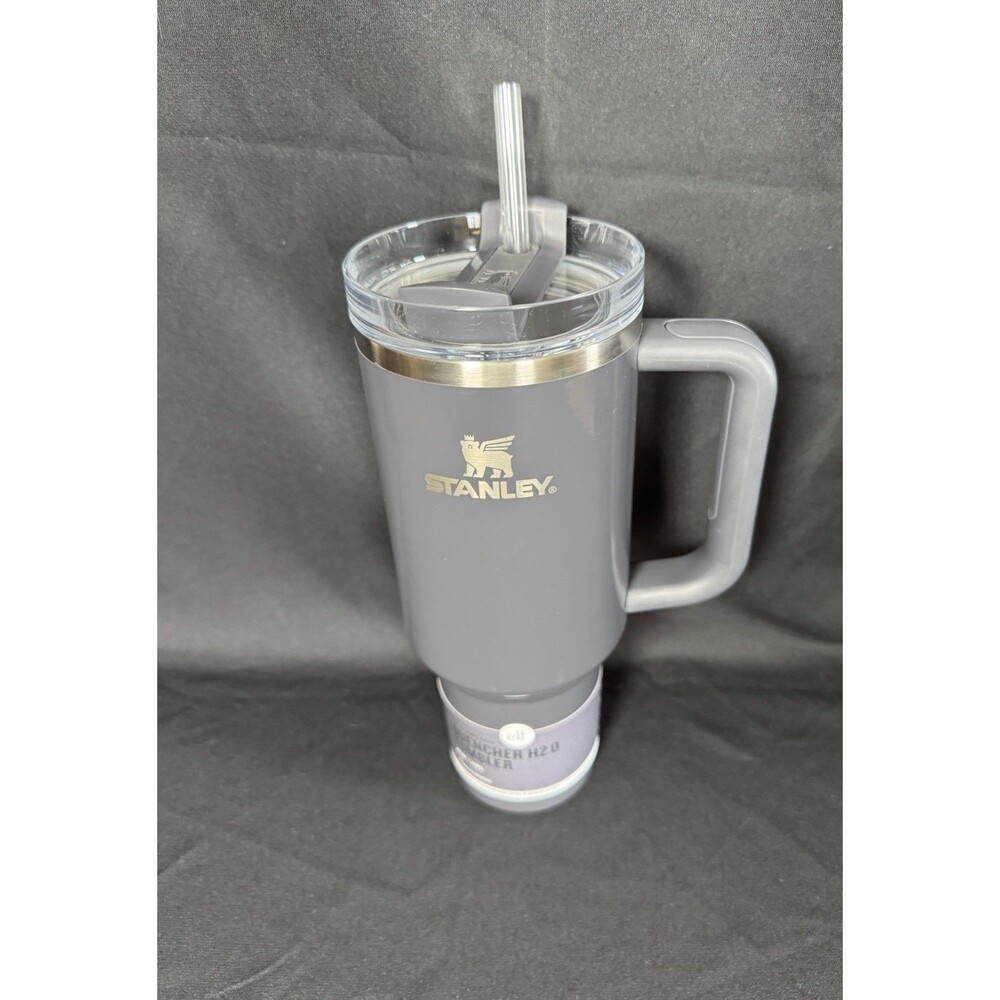 Stanley x ELF Crystal Clear Grey Flowstate Quencher H2.0 40 Oz Tumbler